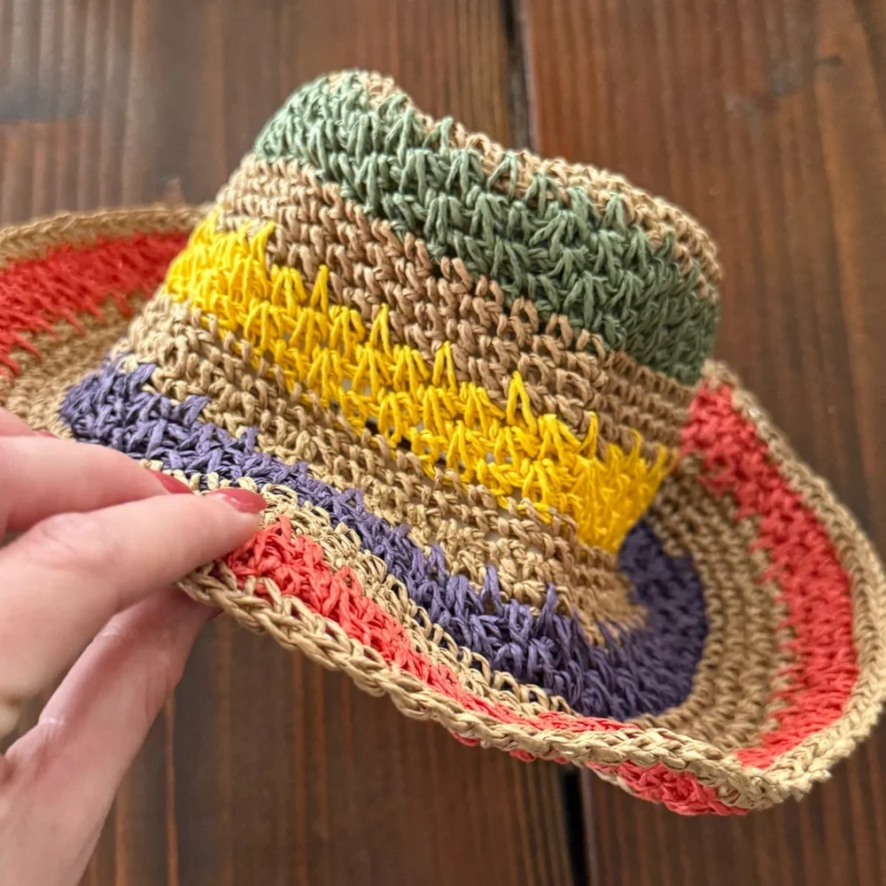 RAFFIA COLORFUL 🥥 CROCHET BUCKET HAT